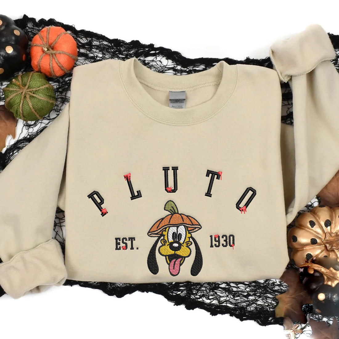 Dog Est 1930 Embroidery Sweatshirt, Halloween Embroidery Sweatshirt HLW_M660