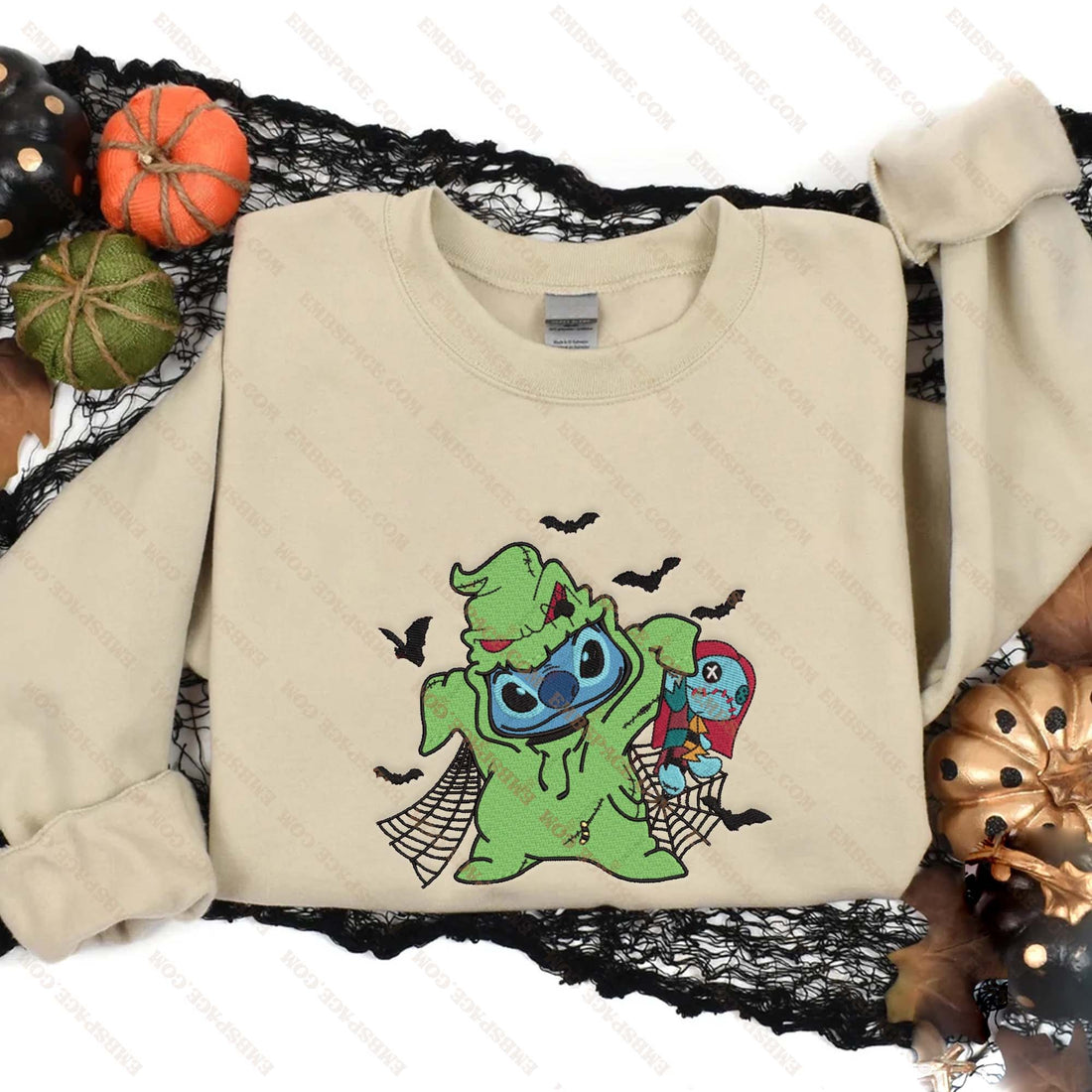 Cartoon Horror Character  Halloween Embroidery Sweatshirt, Halloween Embroidery Sweatshirt HLW_M1975