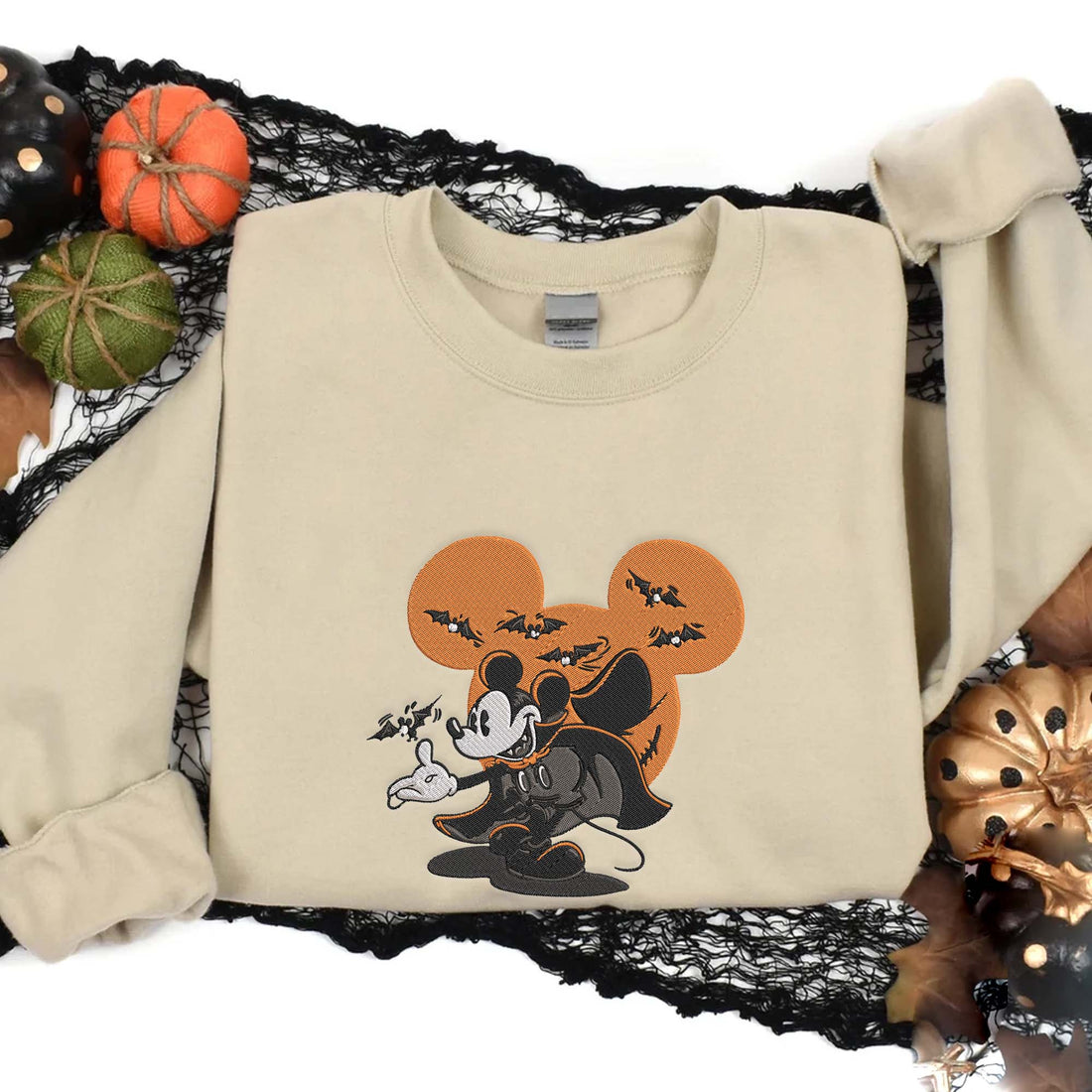 Mouse Bat Halloween Embroidery Sweatshirt, Halloween Embroidery Sweatshirt HLW_M494