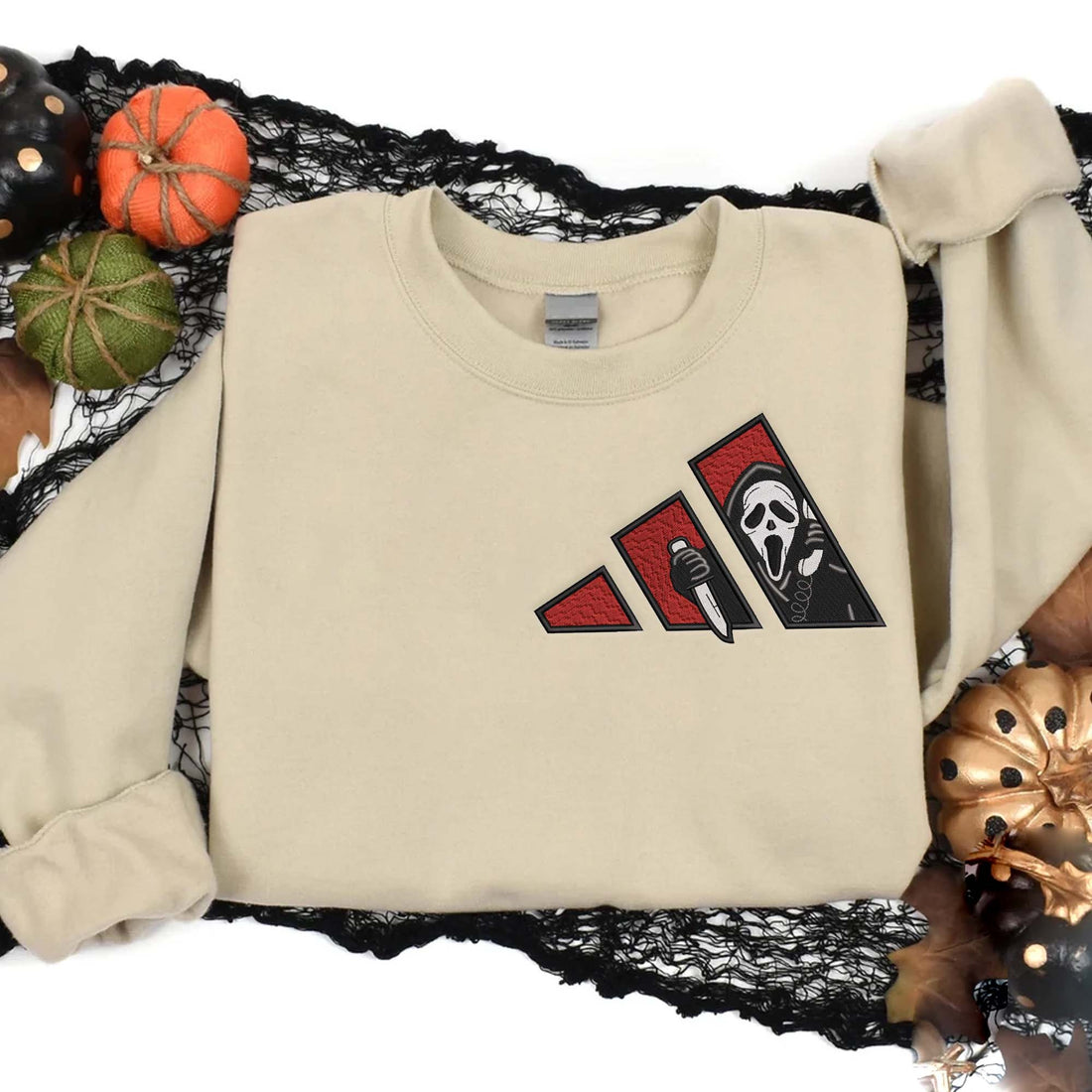 Ghost Call Phone Halloween Sweatshirt, Halloween Embroidery Sweatshirt HLW_M764