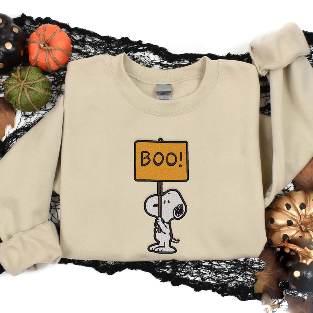 Dog Boo Halloween Embroidered Sweatshirt, Halloween Embroidery Sweatshirt HLW_M537