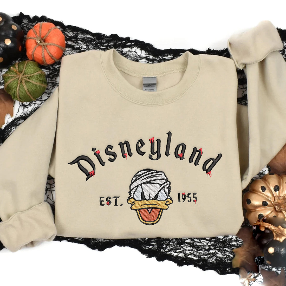 Duck Est 1955 Halloween Sweatshirt, Halloween Embroidery Sweatshirt HLW_M669