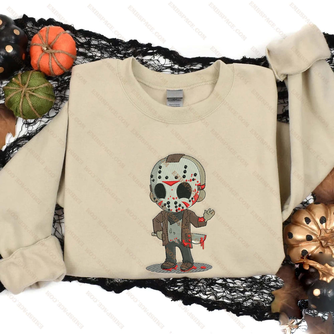 Horror Movie Character Halloween Embroidery Sweatshirt, Halloween Embroidery Sweatshirt HLW_M1752