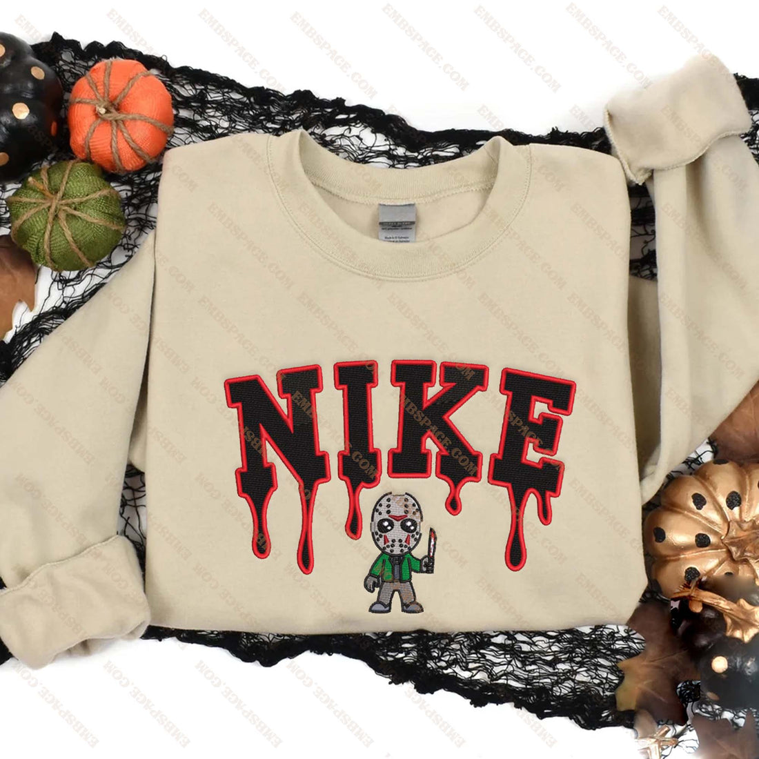 N Killer Carry Knife Halloween Embroidery Sweatshirt, Halloween Embroidery Sweatshirt HLW_M1997