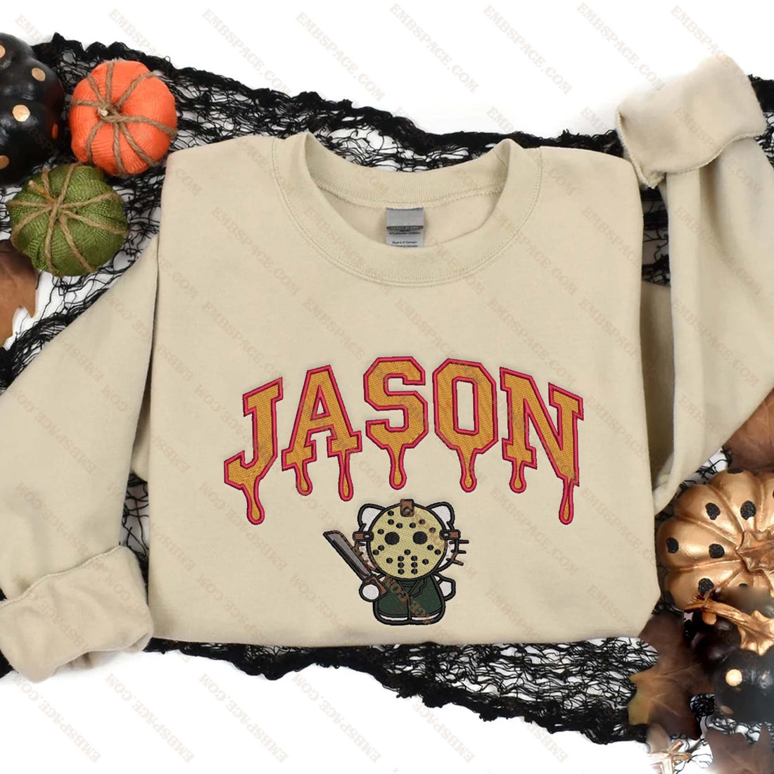 Cat Killer Movie Halloween Embroidery Sweatshirt, Halloween Embroidery Sweatshirt HLW_M1883