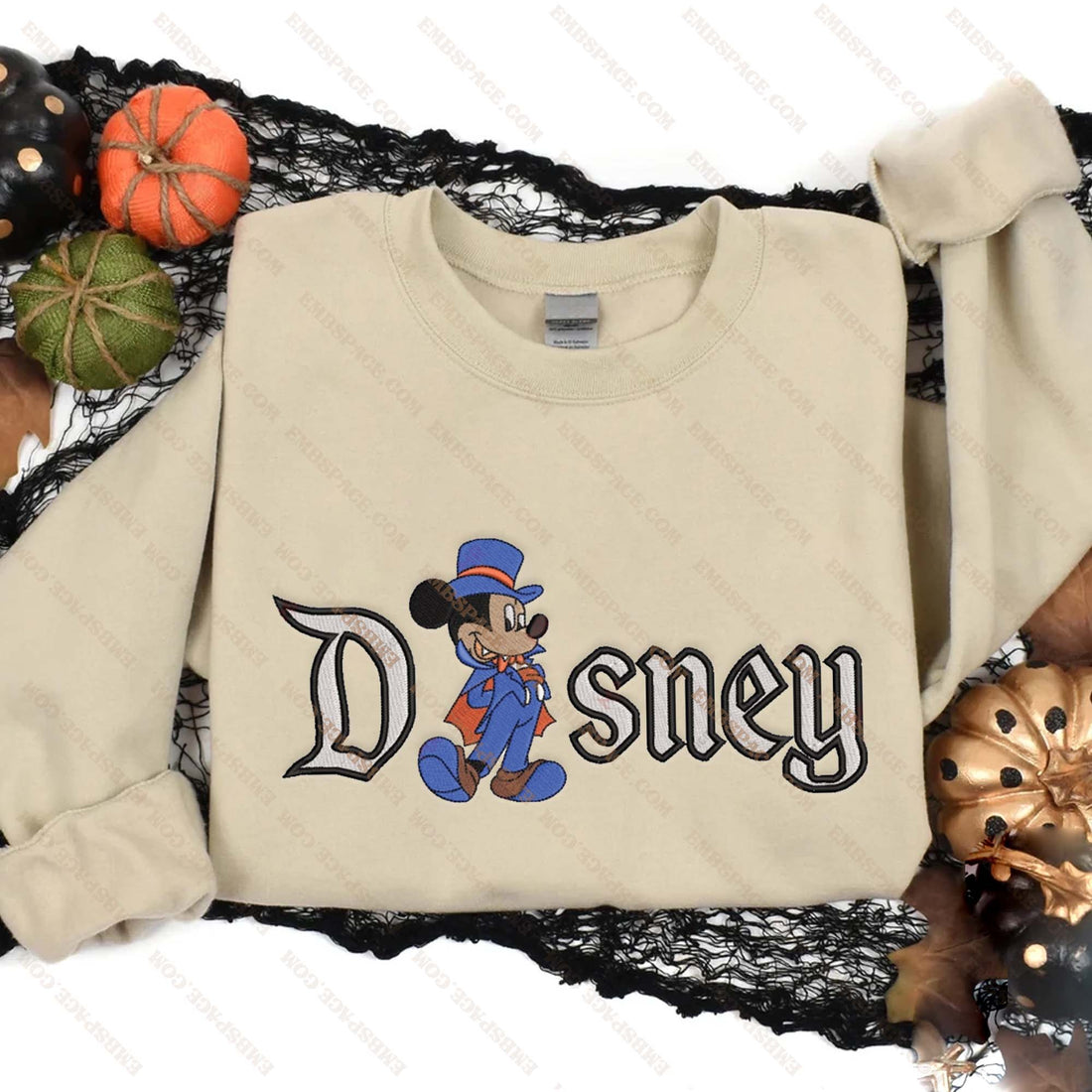 Mouse Boy Halloween Embroidery Sweatshirt, Halloween Embroidery Sweatshirt HLW_M1946