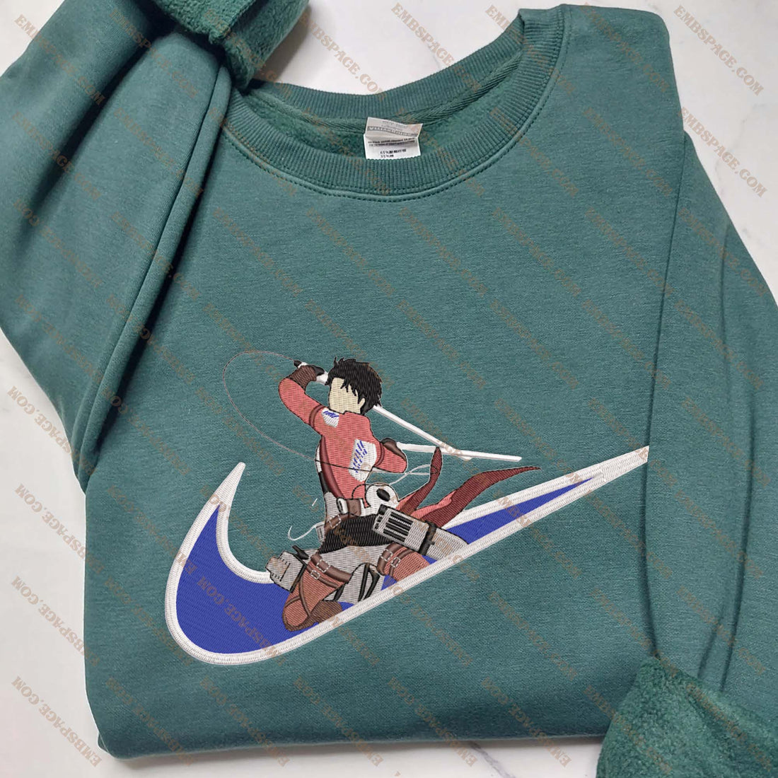 Anime The Relentless Fighter Embroidery Sweatshirt, Manga Box Embroidery Sweatshirt A_AT43