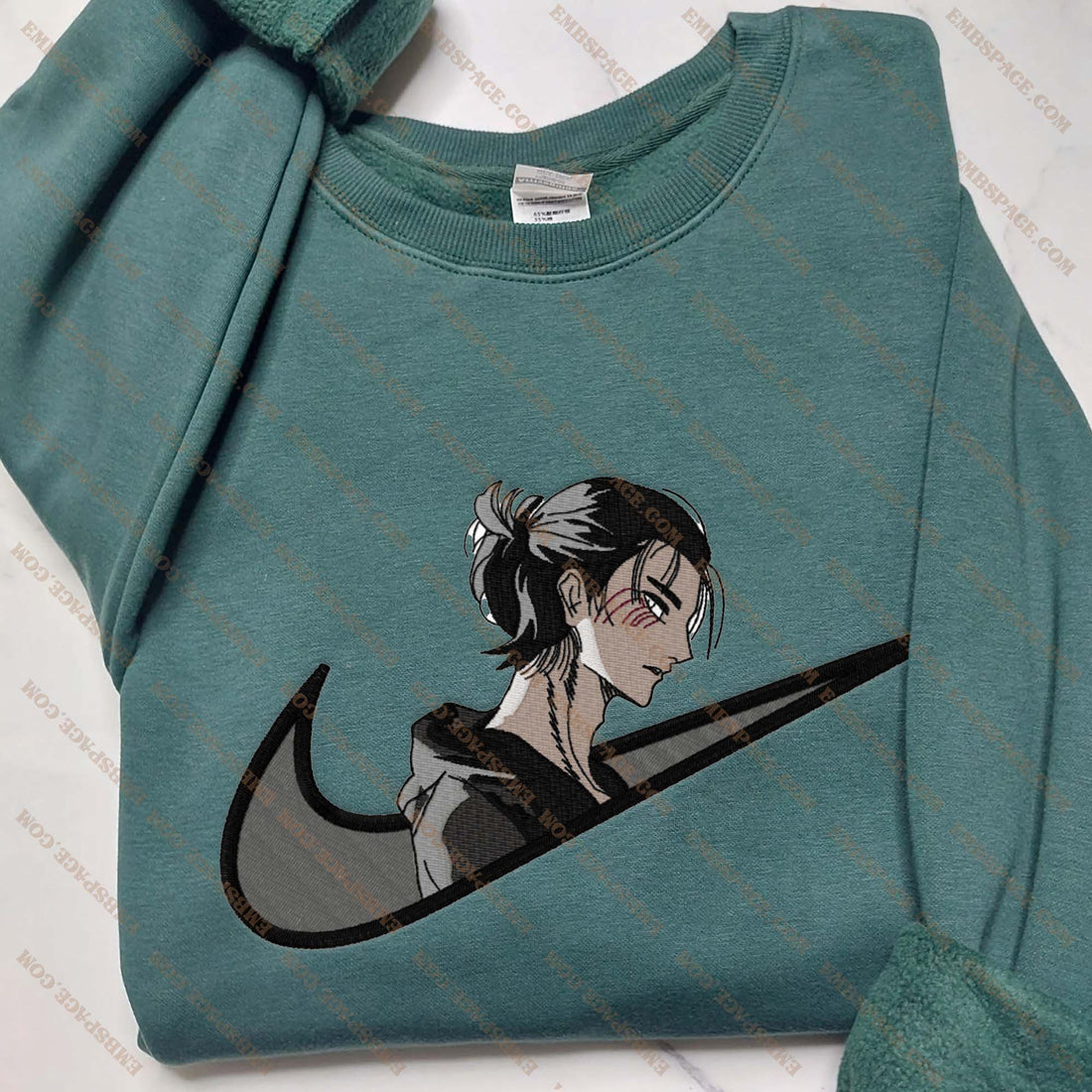N Anime The Driven Hero Embroidery Sweatshirt, N Anime Embroidery Sweatshirt A_AT38