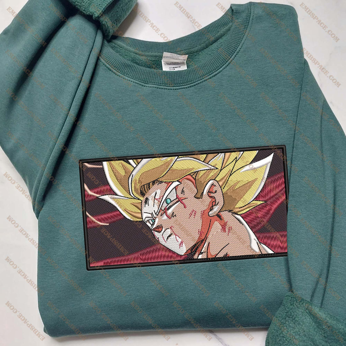 Anime The Golden-Haired Warrior Sweatshirt, Manga Box Embroidery Sweatshirt A_DB49
