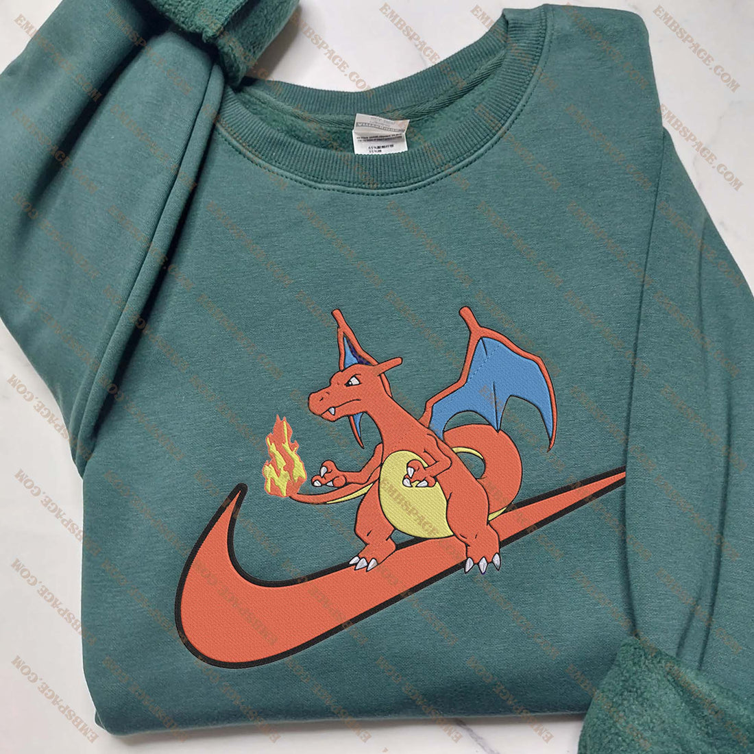 N Anime The Mighty Fire Dragon Sweatshirt, Manga Box Embroidery Sweatshirt A_PK49