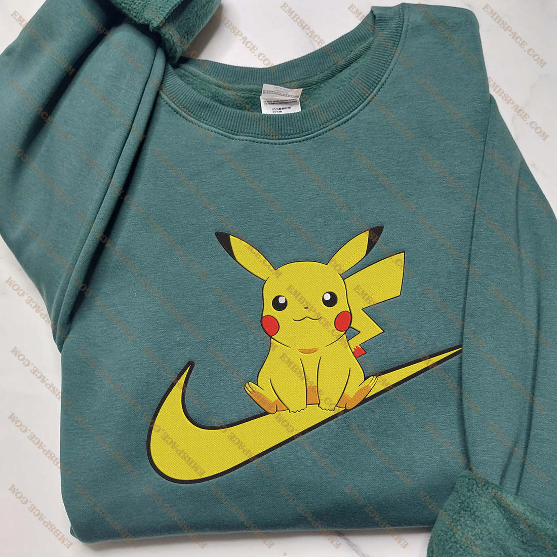 N Anime The Lightning Mouse Embroidery Sweatshirt, N Lightning Mouse Sweatshirt A_PK44