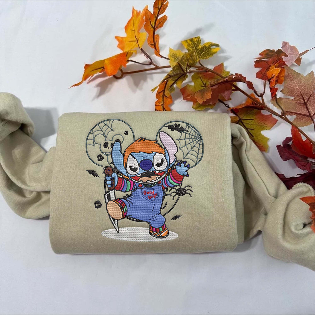 Funny Horror Cartoon Killers Halloween Sweatshirt, Halloween Embroidery Sweatshirt HLW_M413