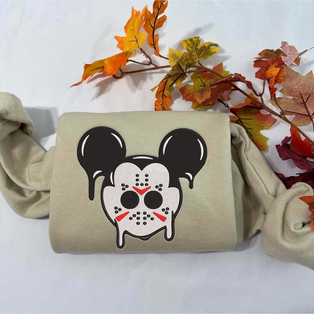 Horror Mouse Halloween Embroidery Sweatshirt, Halloween Embroidery Sweatshirt HLW_M1042