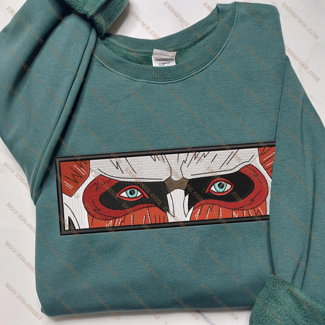 Anime The Giant's Stare Embroidery Sweatshirt, Manga Box Embroidery Sweatshirt A_AT17