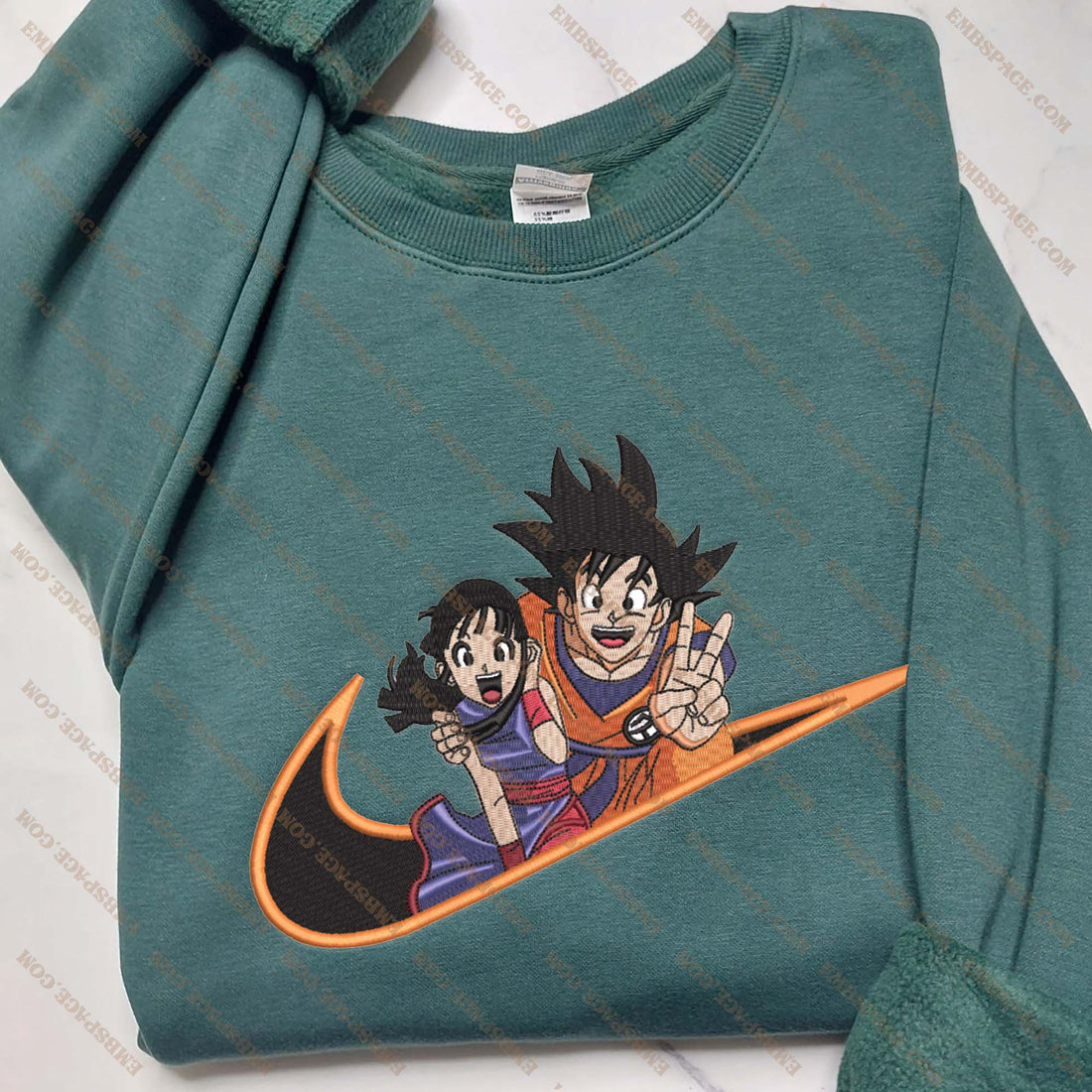 N Anime The Brave Fighter Pair Embroidery Sweatshirt, N Anime Embroidery Sweatshirt A_DB45