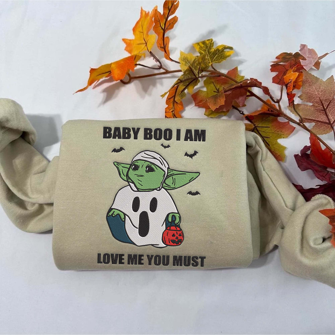Baby Boo I Am Love Me You Must Sweatshirt, Halloween Embroidery Sweatshirt HLW_M464