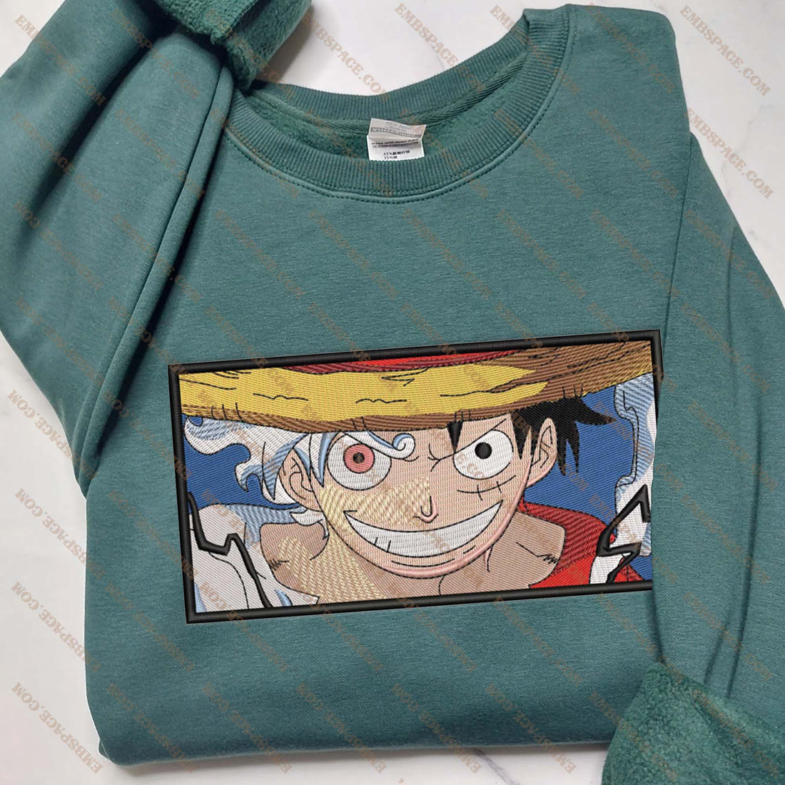 Anime The Supreme Gear Laugh Embroidery Sweatshirt, Manga Box Embroidery Sweatshirt A_OP55