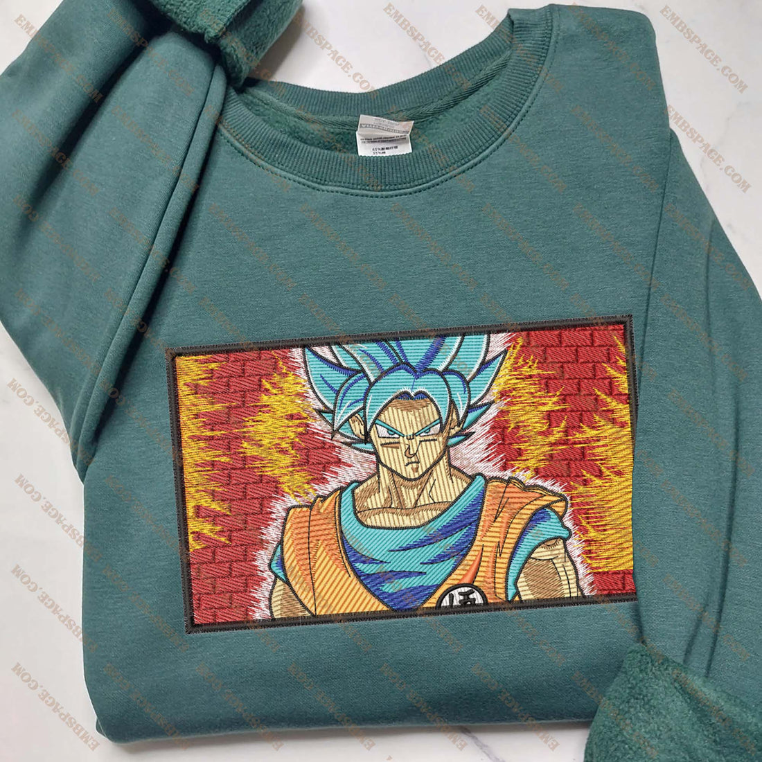 Anime The Blue-Haired Warrior Sweatshirt, Manga Box Embroidery Sweatshirt A_DB37