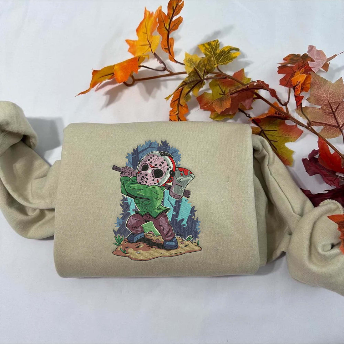 The Mask Killer Halloween Sweatshirt, Halloween Embroidery Sweatshirt HLW_M72