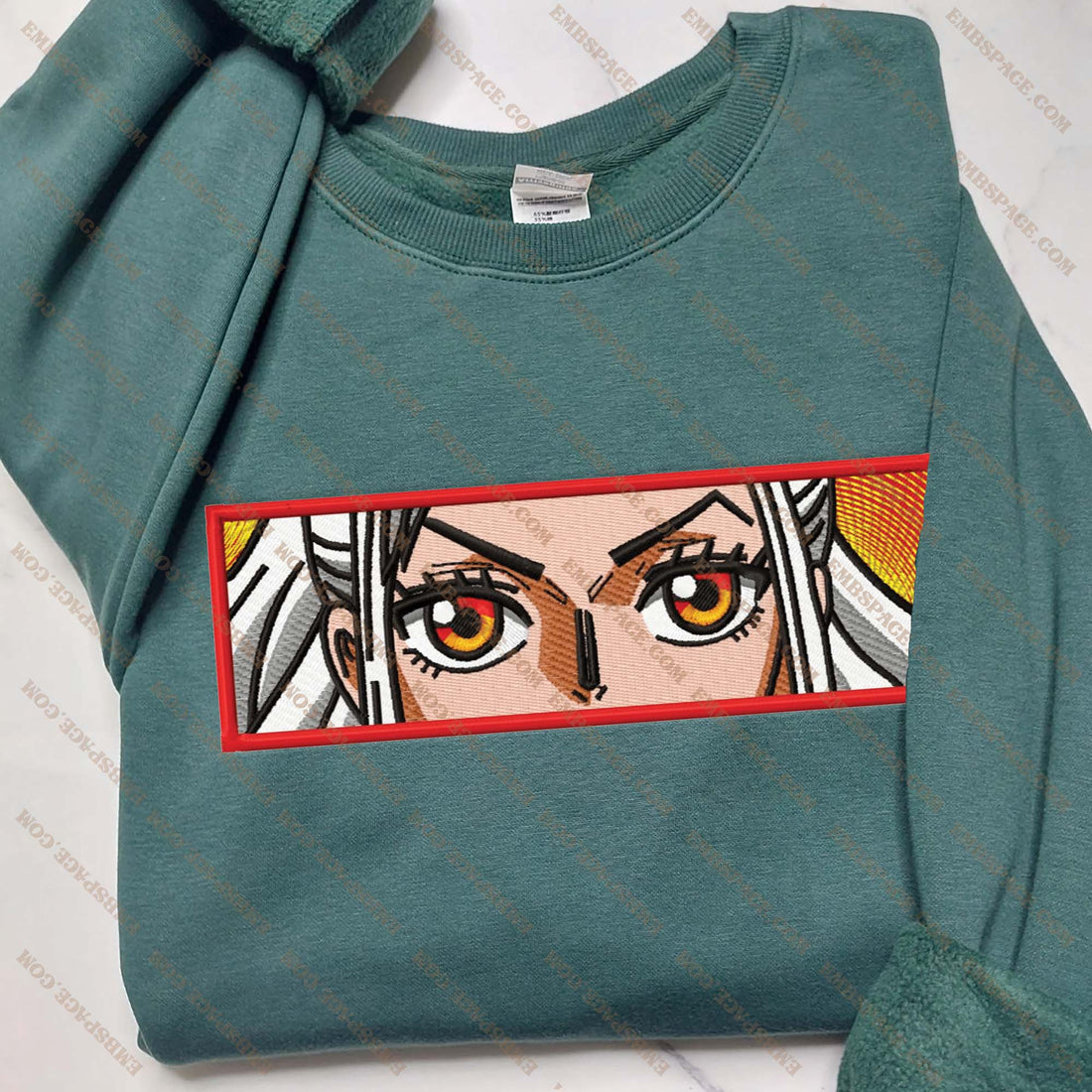 Anime The Powerful Oni Princess's Eyes Sweatshirt, Manga Box Embroidery Sweatshirt A_OP58