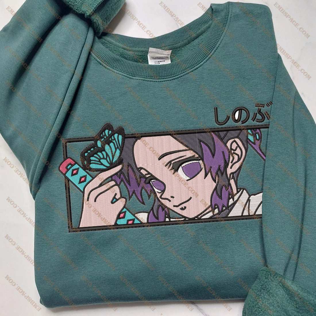 Anime The Insect Pillar Peaceful Character Emb Sweatshirt, Anime Box Embroidery Sweatshirt A_DS27