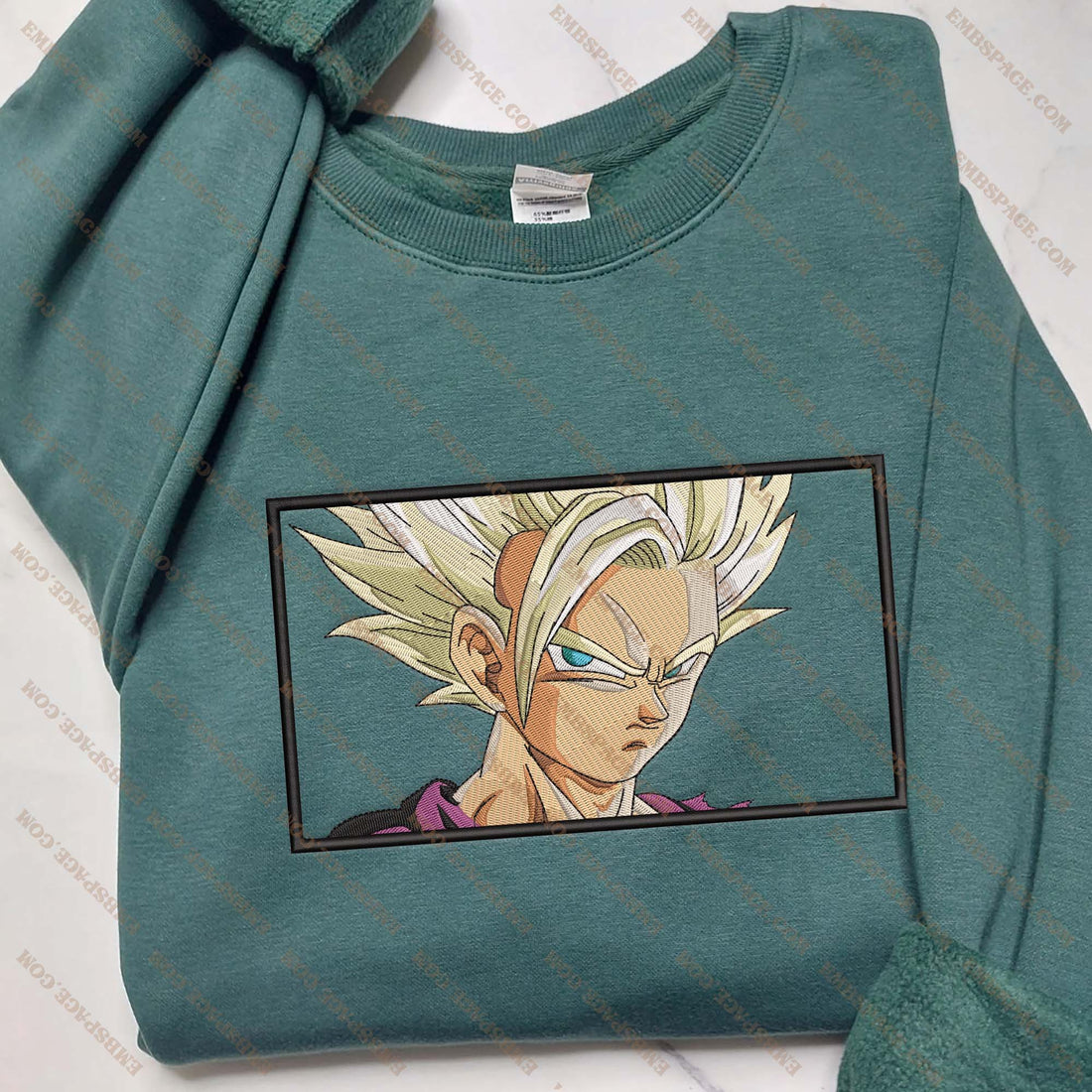 Anime The Fierce Countenance Embroidery Sweatshirt, Manga Box Embroidery Sweatshirt A_DB53