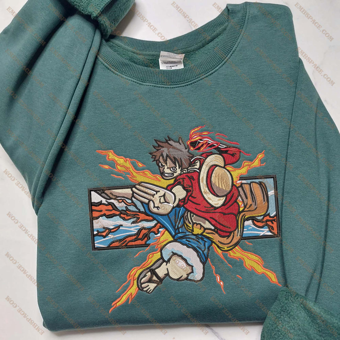 Anime The Pirate with Blazing Strike Sweatshirt, Manga Box Embroidery Sweatshirt A_OP38