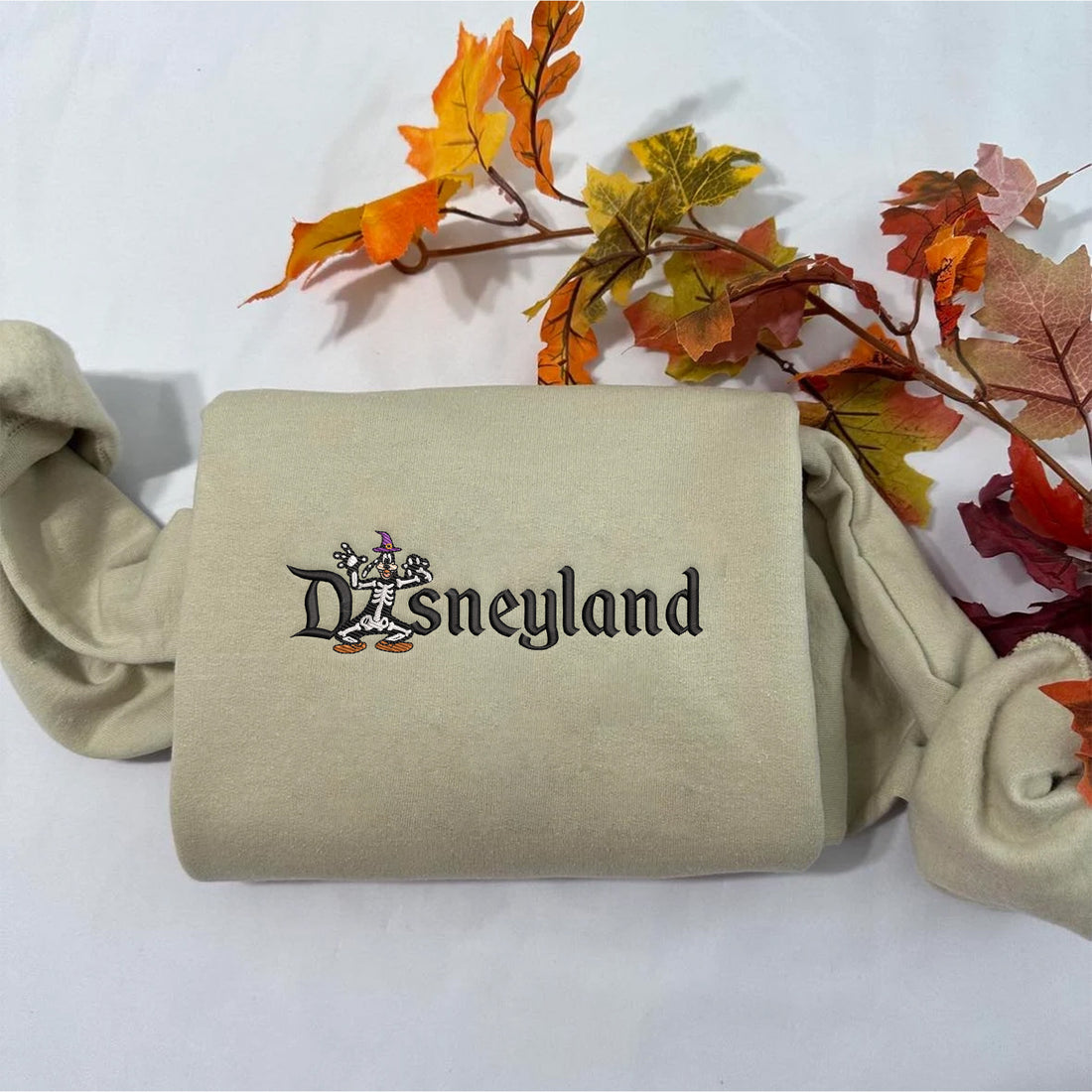 Dog Magical Skeleton Halloween Embroidered Sweatshirt, Halloween Embroidery Sweatshirt HLW_M1470