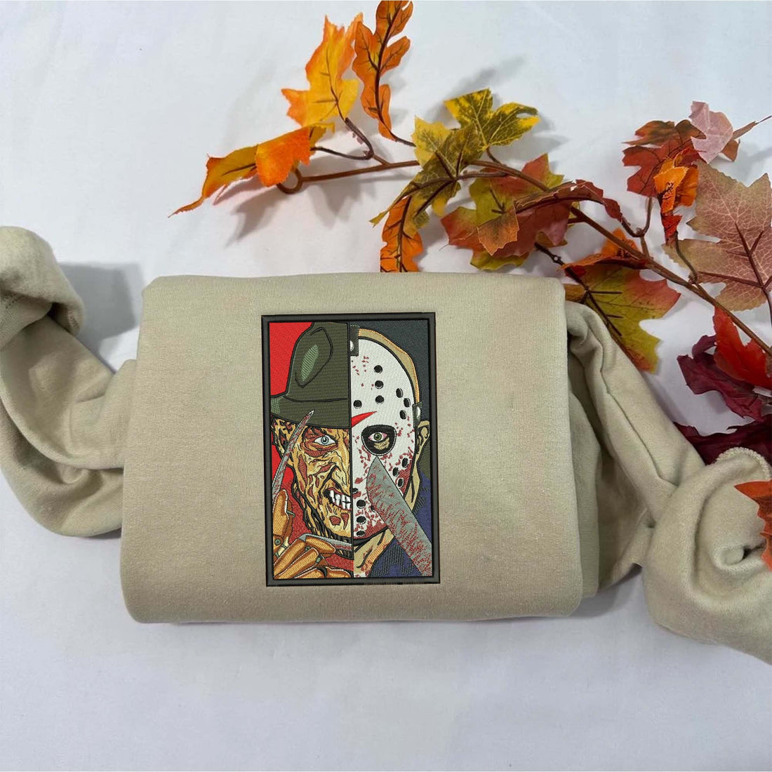 The Mask and Dream Killers Sweatshirt, Halloween Embroidery Sweatshirt HLW_M71