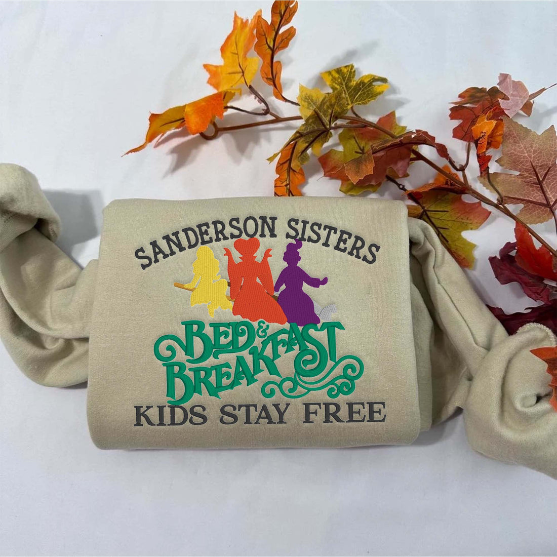 Sanderson Sister Bed Breakfast Embroidery Sweatshirt, Halloween Embroidery Sweatshirt HLW_M158