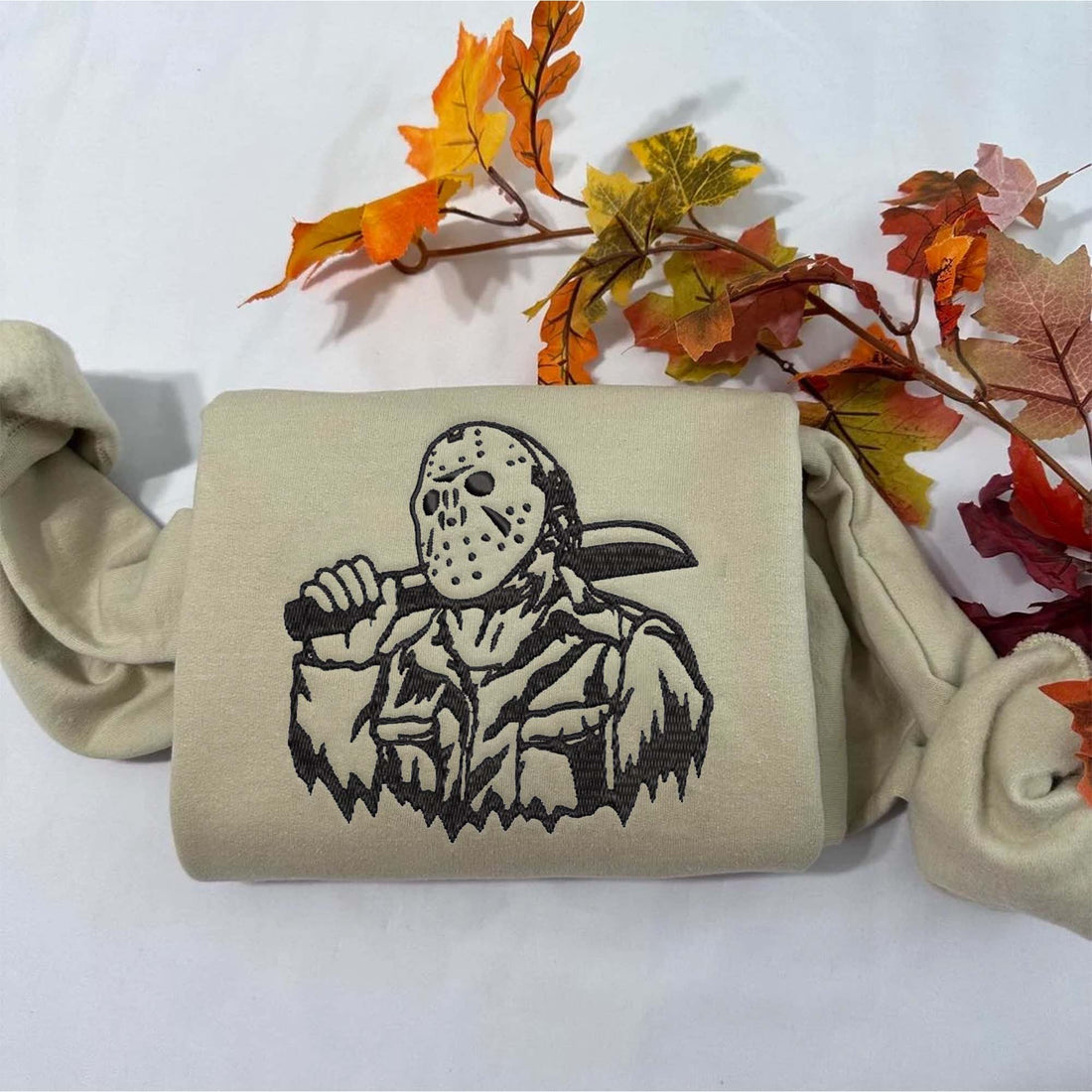 The Mask Killer Halloween Sweatshirt, Halloween Embroidery Sweatshirt HLW_M191