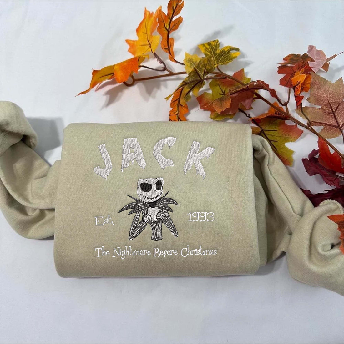 King of The Bad Dream Before Christmas Halloween Embroidery Sweatshirt, Halloween Embroidery Sweatshirt HLW_M1379