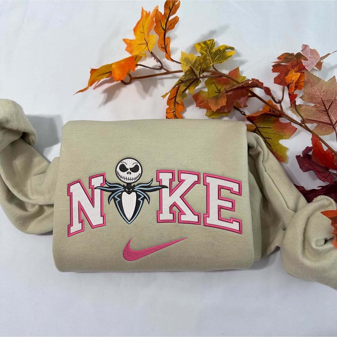 N Horror Characters Halloween Embroidery Sweatshirt, Halloween Embroidery Sweatshirt HLW_M703