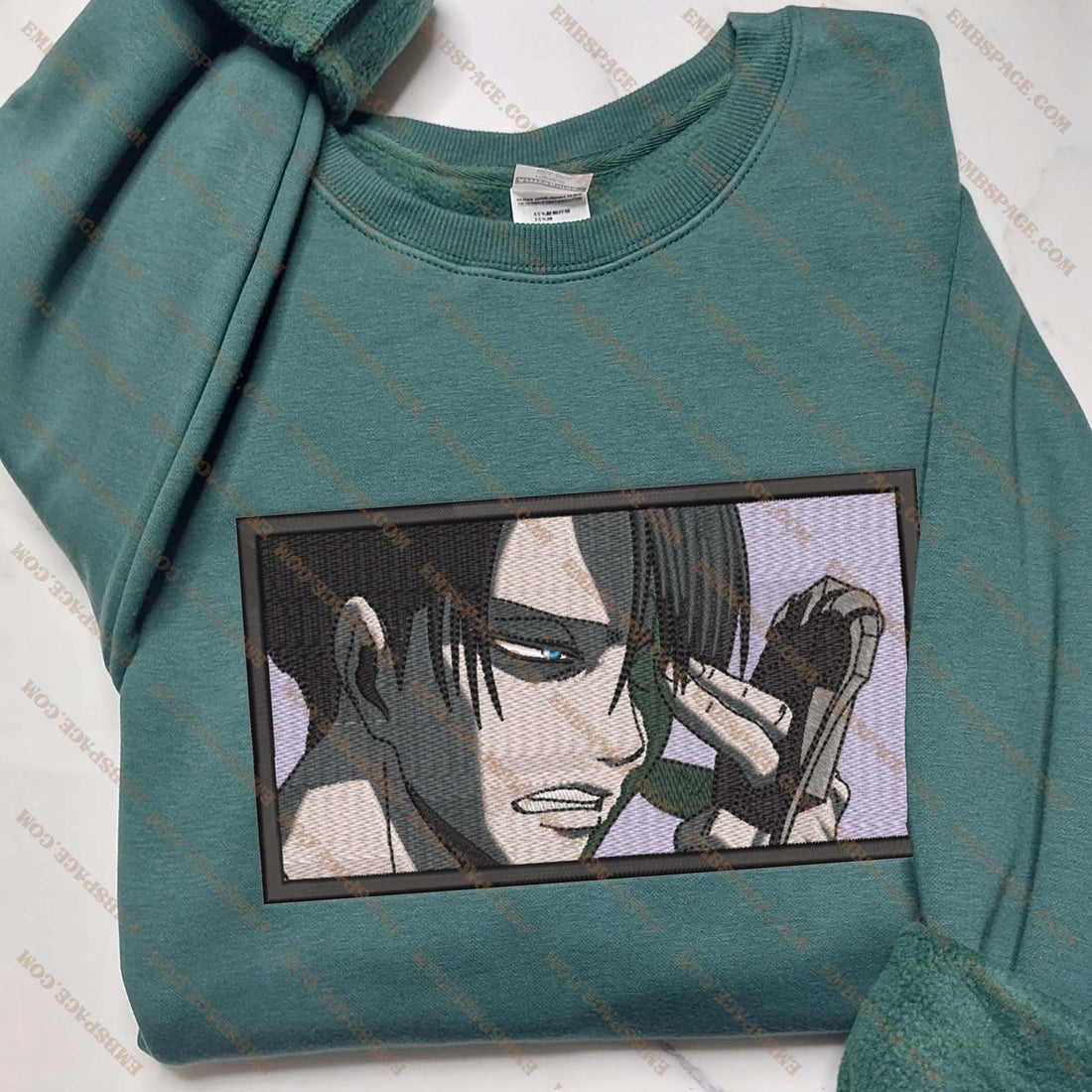 Anime The Fearless Warrior Titan Sweatshirt, Manga Box Embroidery Sweatshirt A_AT54