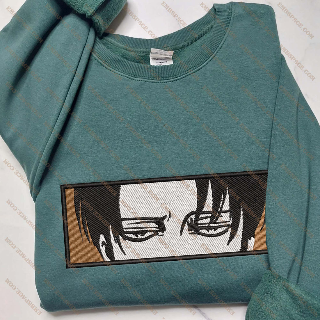 Anime The Fearless Warrior Embroidery Sweatshirt, Manga Box Embroidery Sweatshirt A_AT60