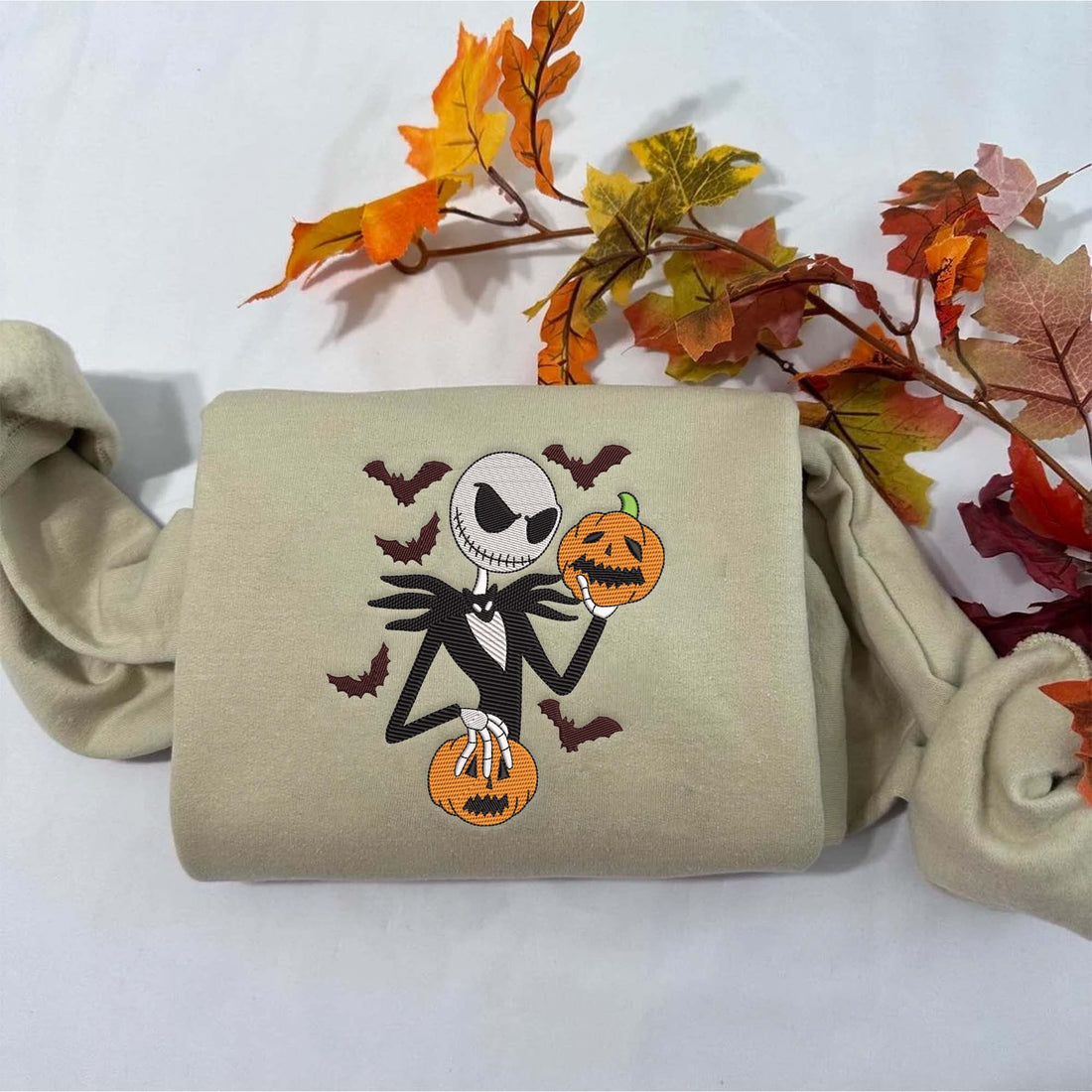 Pumpkin King Of Halloween Embroidery Sweatshirt, Halloween Embroidery Sweatshirt HLW_M143