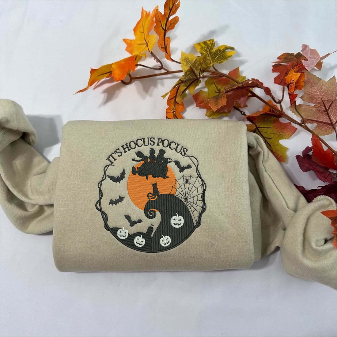 Sanderson Witch Come We Fly Sistaaas Sweatshirt, Halloween Embroidery Sweatshirt HLW_M145