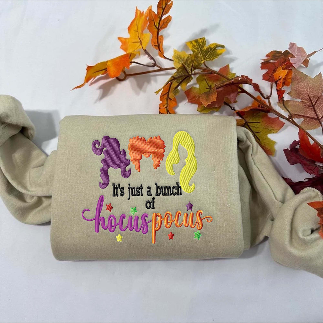 Cute Sanderson Sisters Pokus Sweatshirt, Halloween Embroidery Sweatshirt HLW_M153