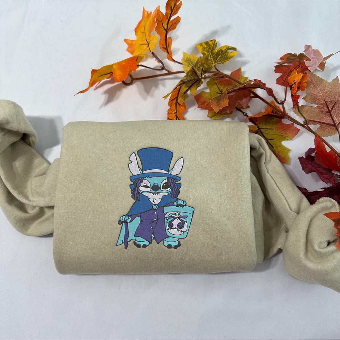 Cute Cartoon Character Halloween Embroidery Sweatshirt, Halloween Embroidery Sweatshirt HLW_M1243