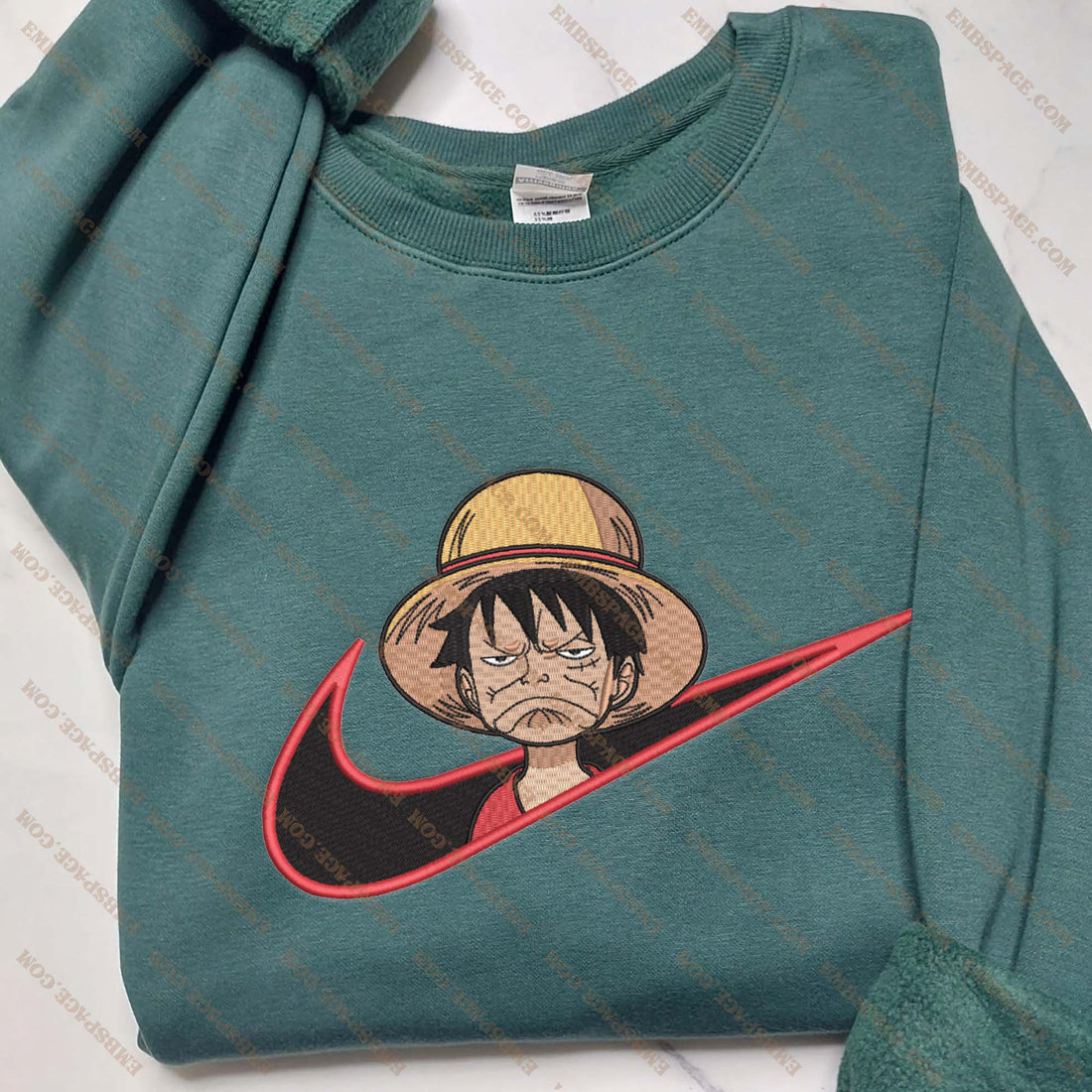 N Anime The Pirate with Sad Face Sweatshirt, N Anime Embroidery Sweatshirt A_OP53