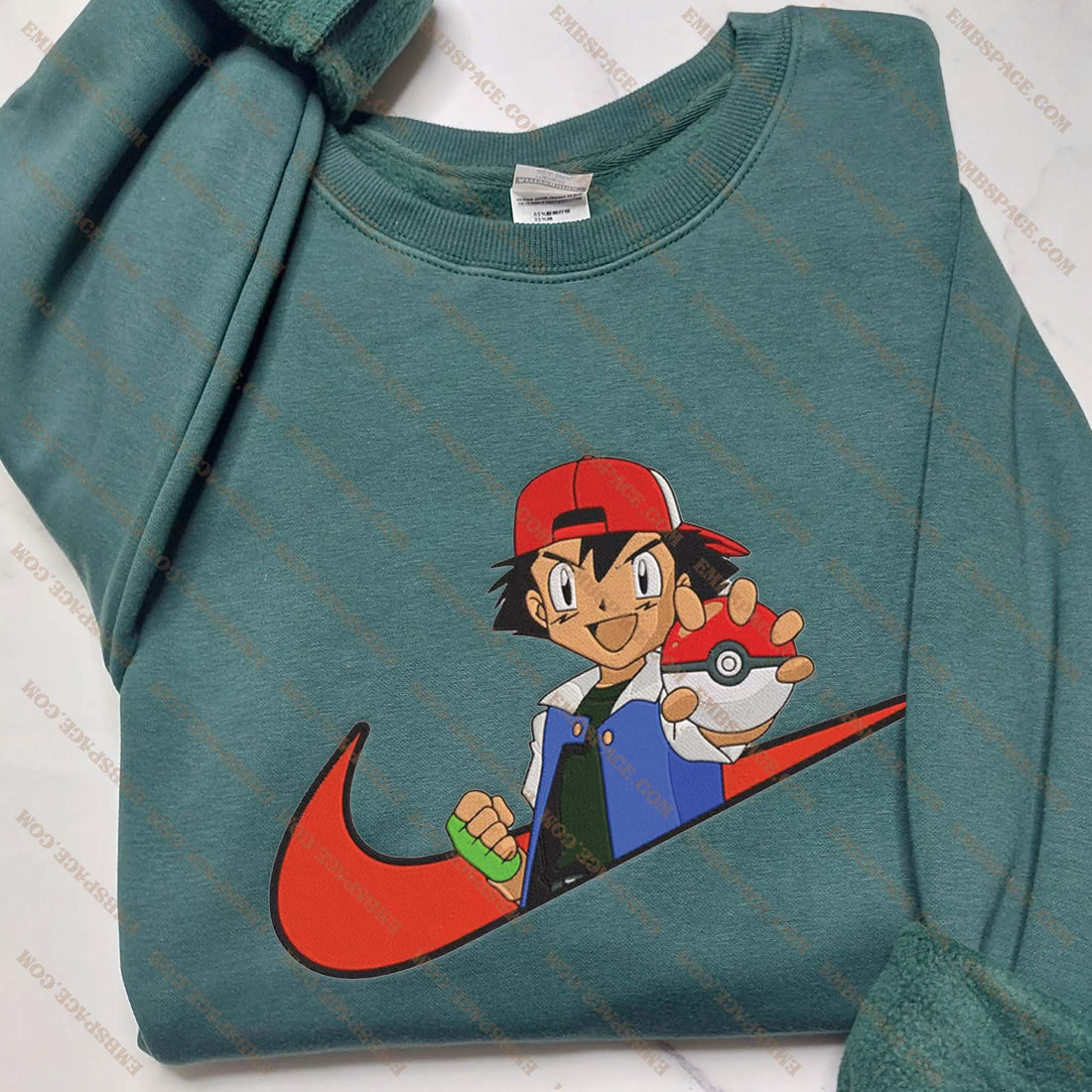 N Anime The Trainer Take Pokemon Ball Sweatshirt, N Anime Embroidery Sweatshirt A_PK42