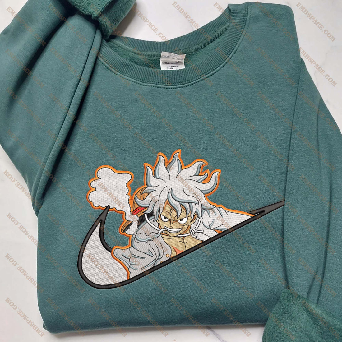 N Anime The Supreme Gear Embroidery Sweatshirt, N Anime Embroidery Sweatshirt A_OP42