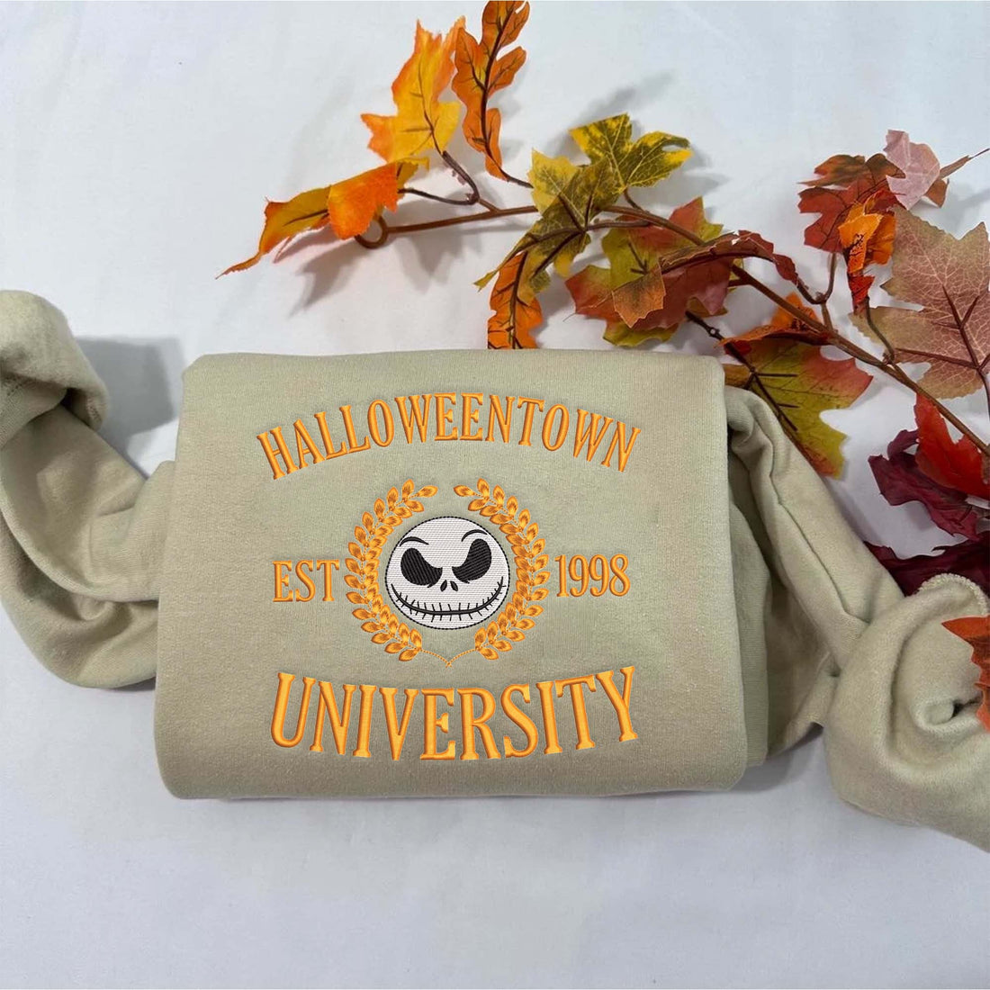 Halloween Town University Est 1998 Sweatshirt, Halloween Embroidery Sweatshirt HLW_M320