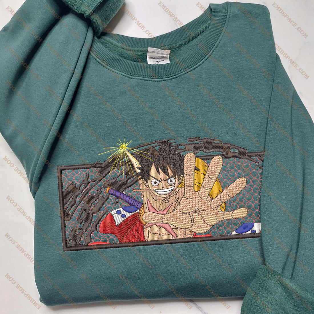 Anime The Pirate with Blazing Strike Sweatshirt, Manga Box Embroidery Sweatshirt A_OP34