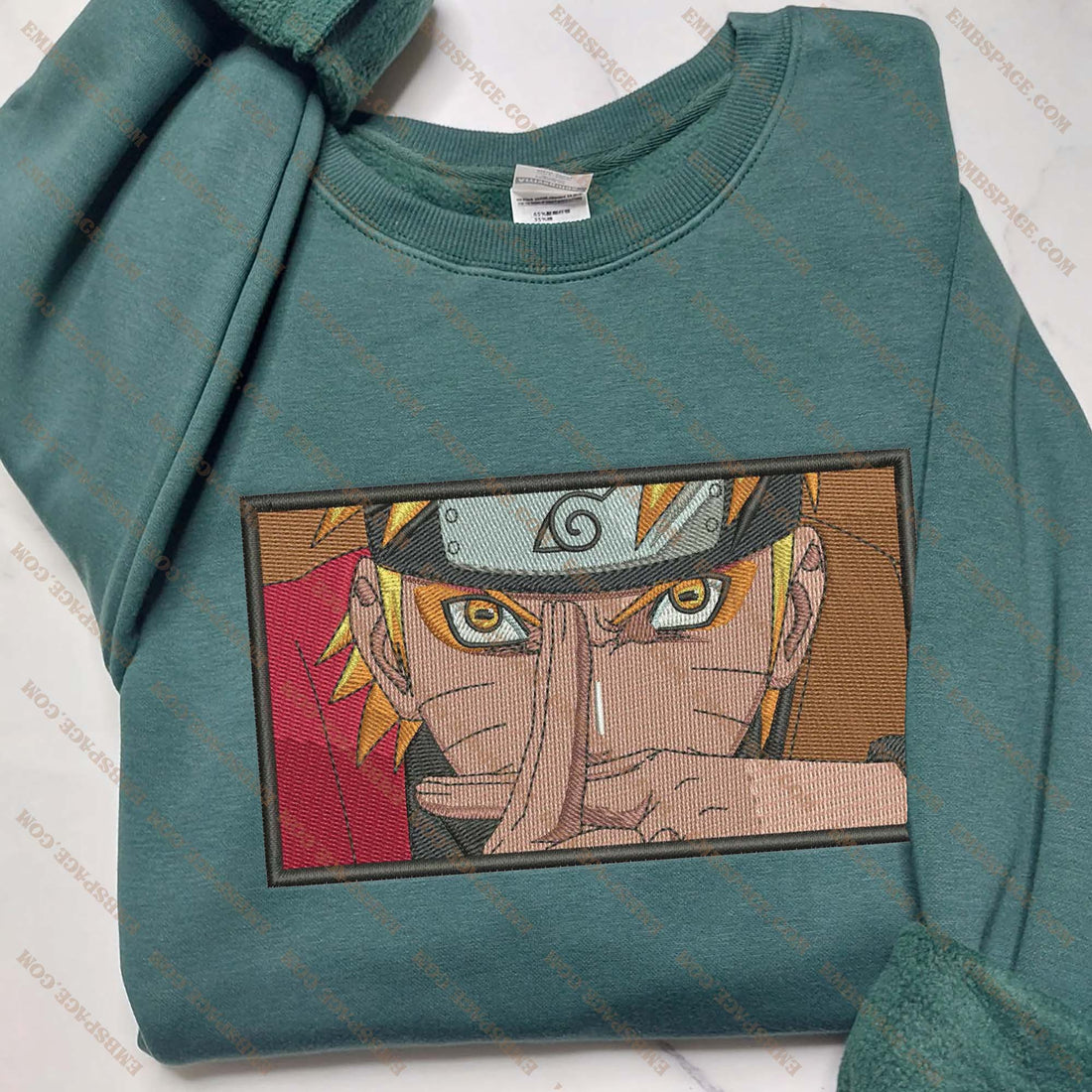 Hero with Ninja Skill Embroidery Sweatshirt, Manga Box Embroidery Sweatshirt A_NT44