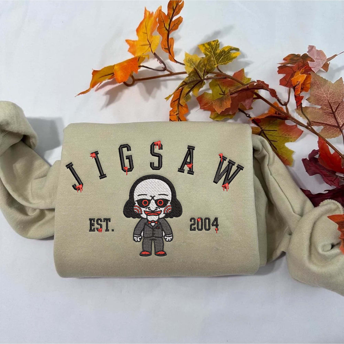 Horror Halloween Est Embroidery Sweatshirt, Halloween Embroidery Sweatshirt HLW_M624