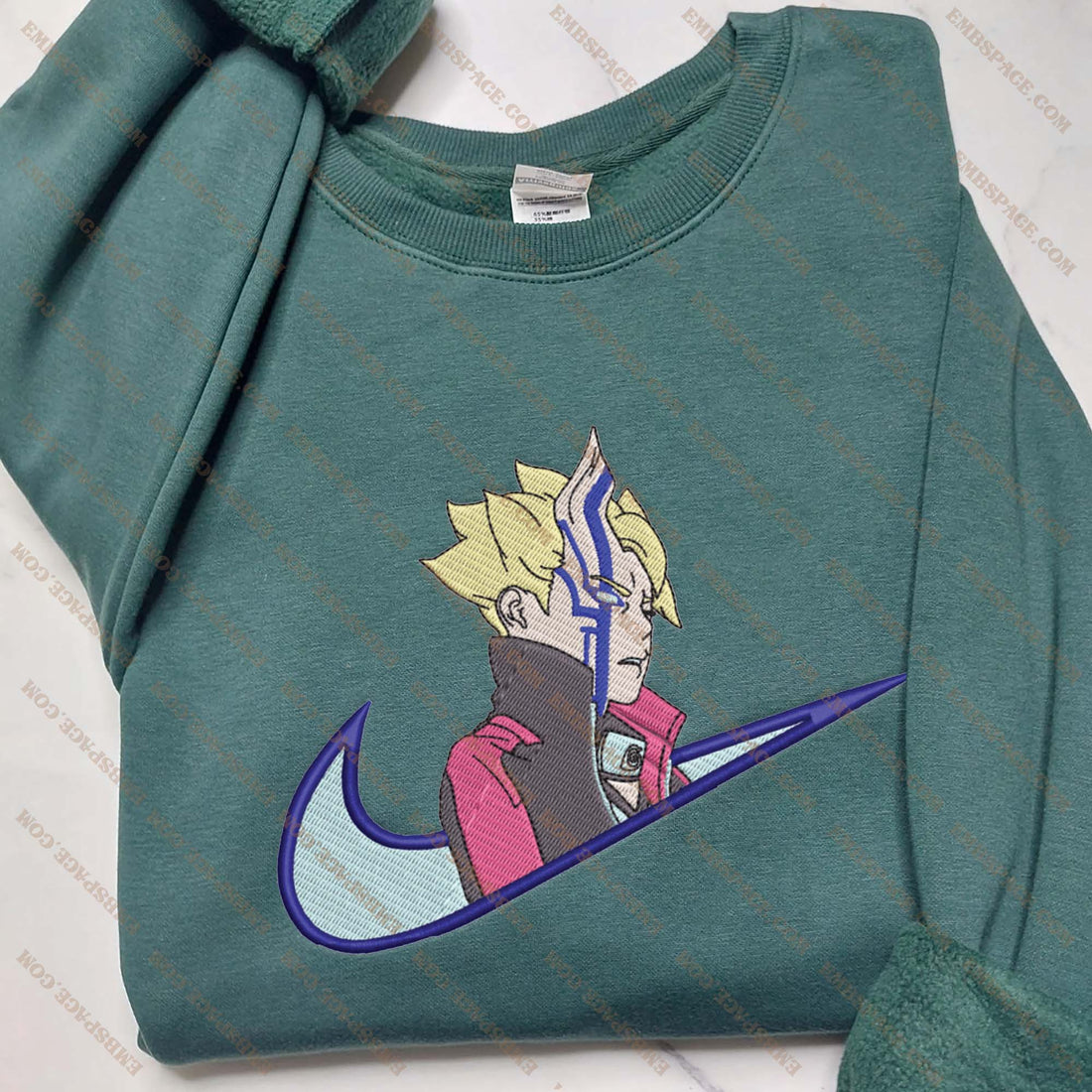 N Hero with a Mysterious Eye Embroidery Sweatshirt, N Anime Embroidery Sweatshirt A_NT33