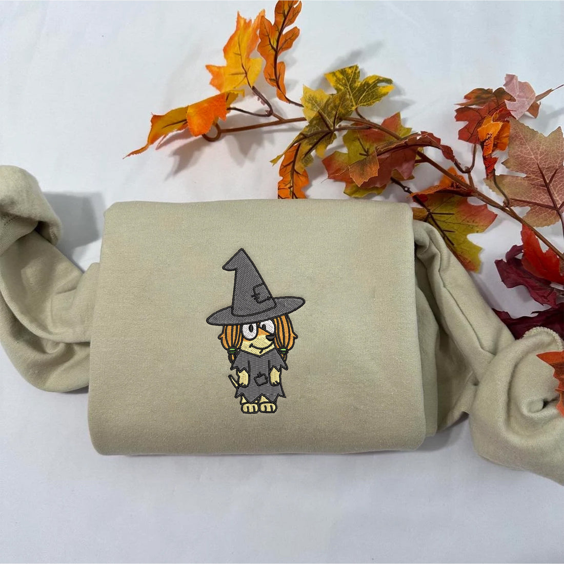 Halloween Blue Dog Embroidery Sweatshirt, Halloween Embroidery Sweatshirt HLW_M1274