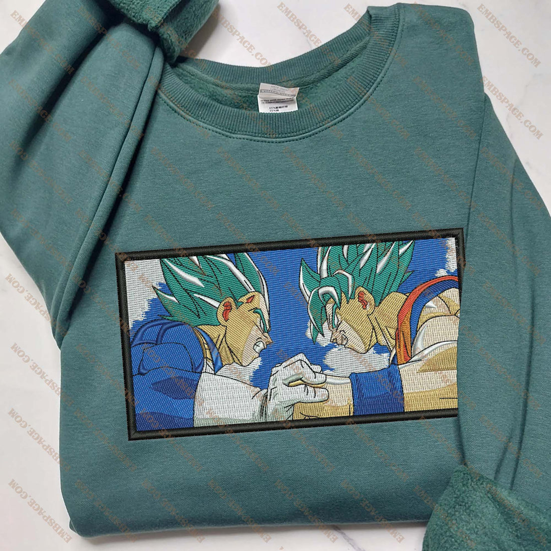 Anime The Blue Warrior and Rival's Fight  Sweatshirt, Manga Box Embroidery Sweatshirt A_DB44