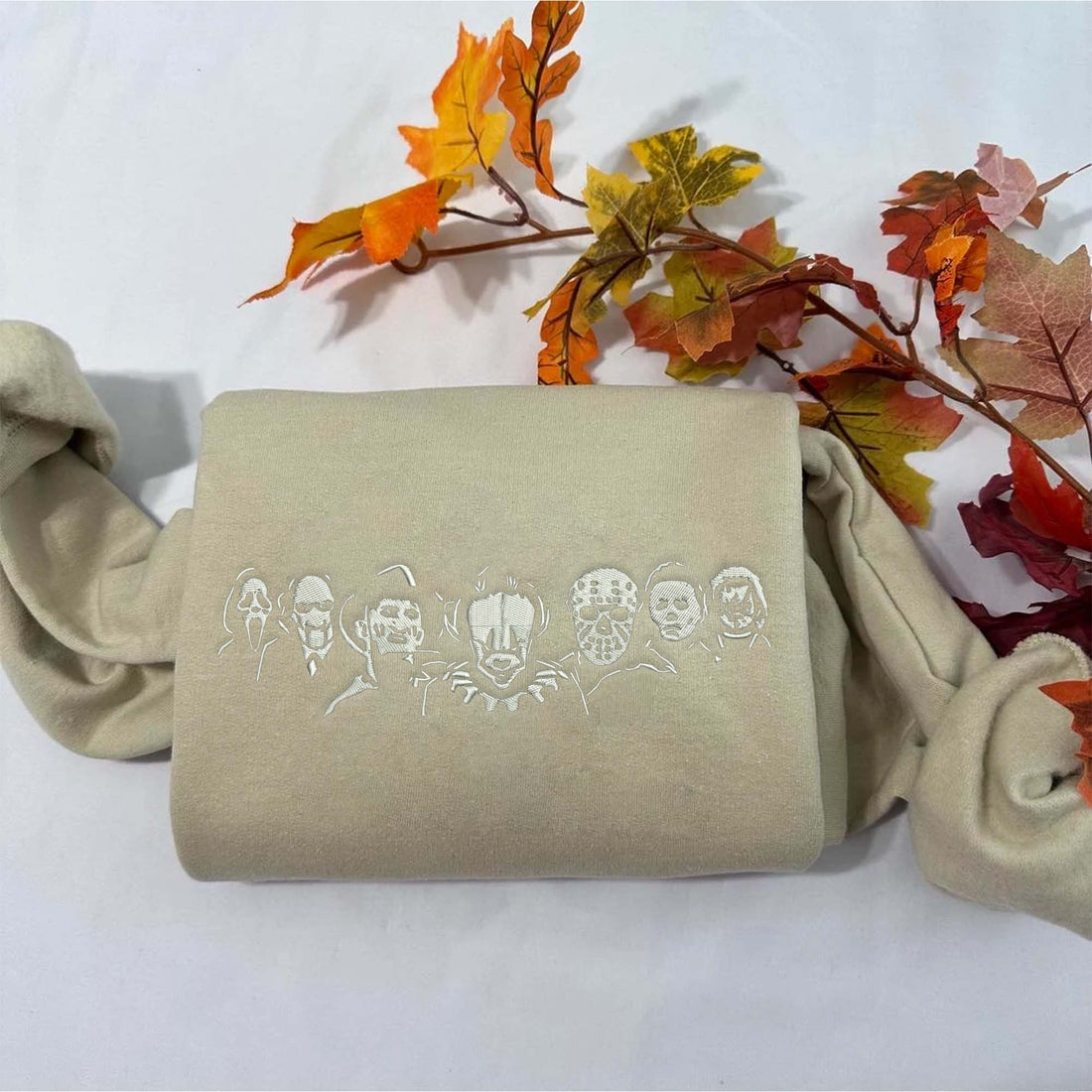 Friends Movie Characters Embroidery Sweatshirt, Halloween Embroidery Sweatshirt HLW_M1198